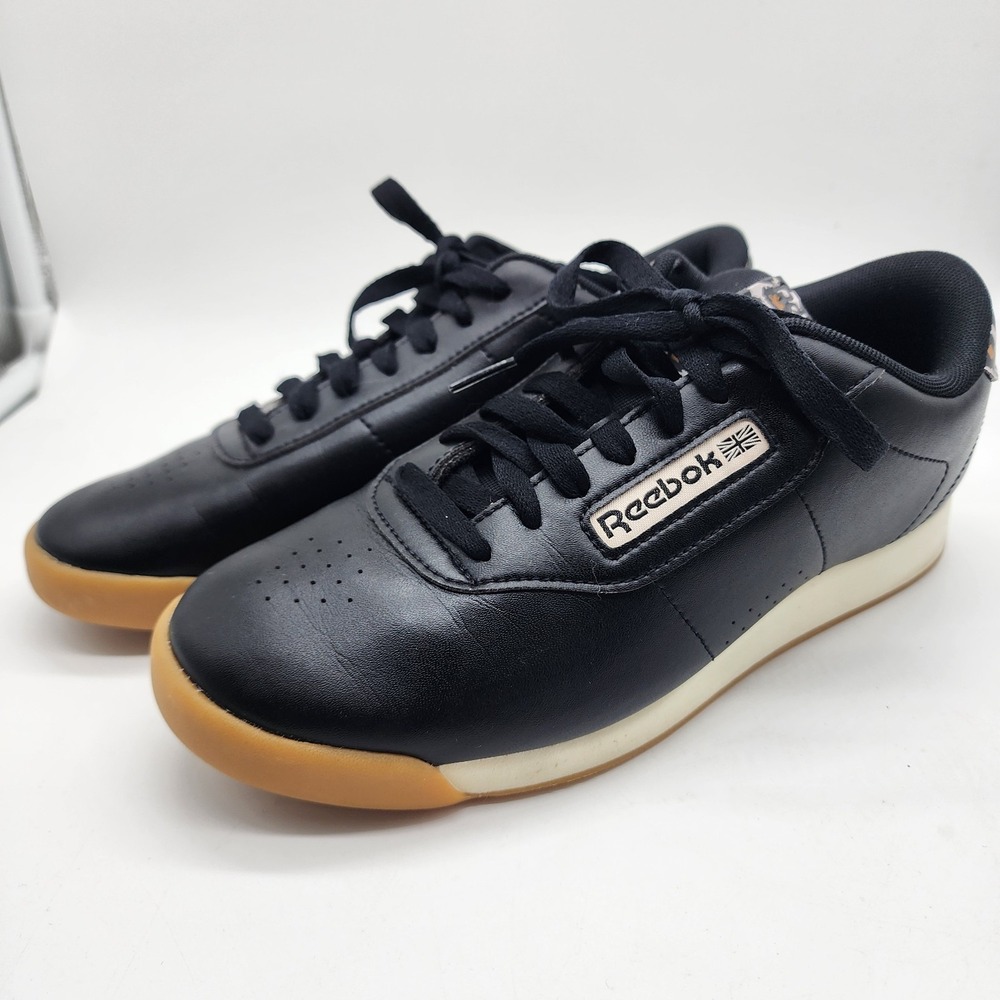 Reebok Princess Womens Shoes US 8 Black Leopard Gum Sole Casual Sneakers GZ8650